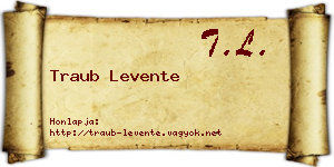 Traub Levente névjegykártya